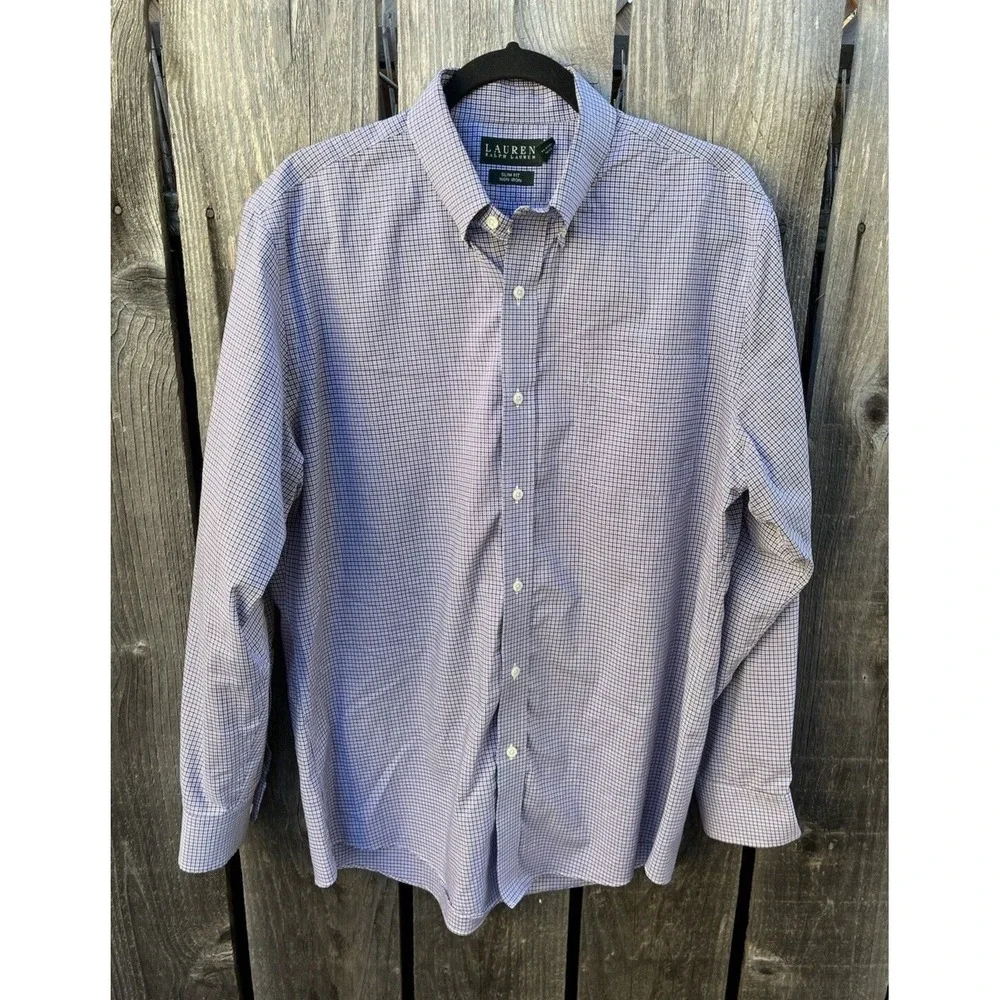 Men's Polo Ralph Lauren Button-Down Shirt Multicolor Striped 16 1/2 Cotton Prep